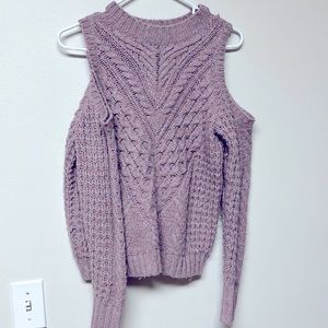 Light pink/purple color. Cutout shoulders